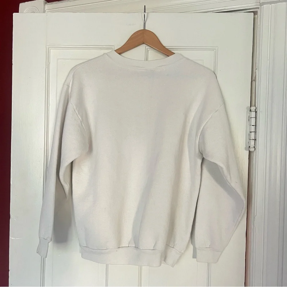 VINTAGE SAN FRANCISCO White Sweatshirt Size Medium - Picture 5 of 8